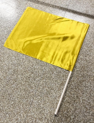 運動会で使われたフラッグ(提供)